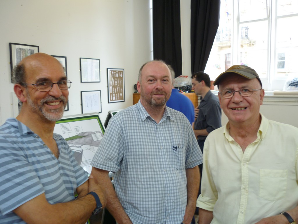 Barney Lerner (Aire Rivers Trust), Danny Jackson (Bradford Council rights of way manager), Kevin Sunderland (ART)