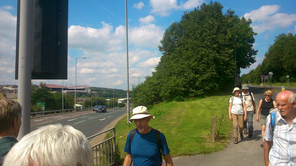 ... we finally popped out of the (thin end of the woods, almost in Bradford city centre!